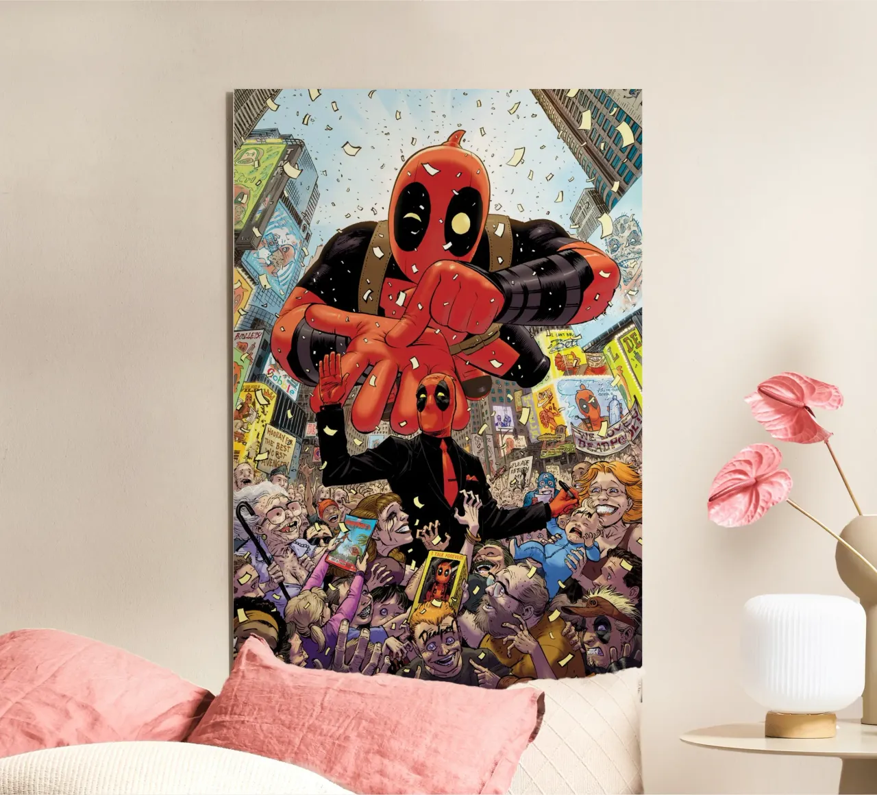 Deadpool – König der Massen alluminio dibond da MARVEL Designs by JUNIQE