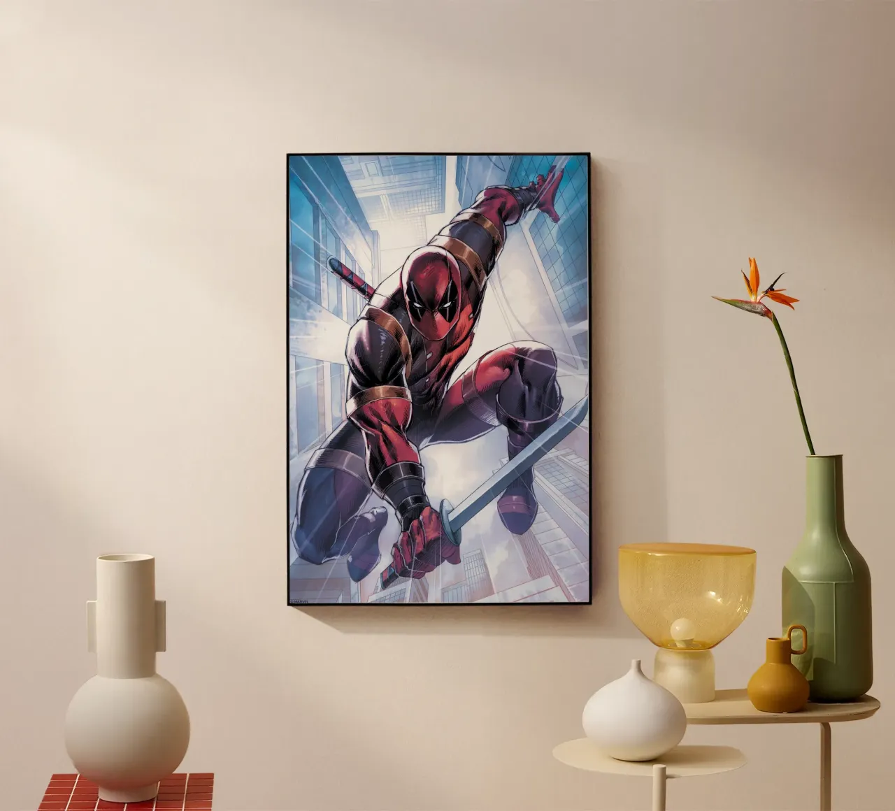 Deadpool - Auf der Jagd acrylic glass by MARVEL Designs by JUNIQE