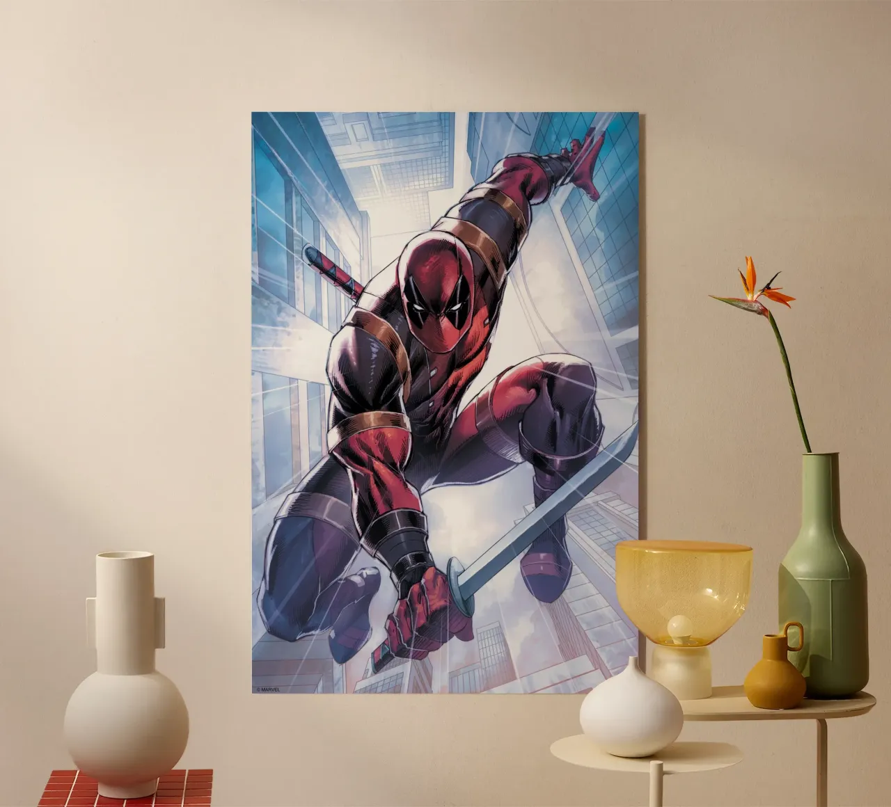 Deadpool - Auf der Jagd acrylic glass by MARVEL Designs by JUNIQE