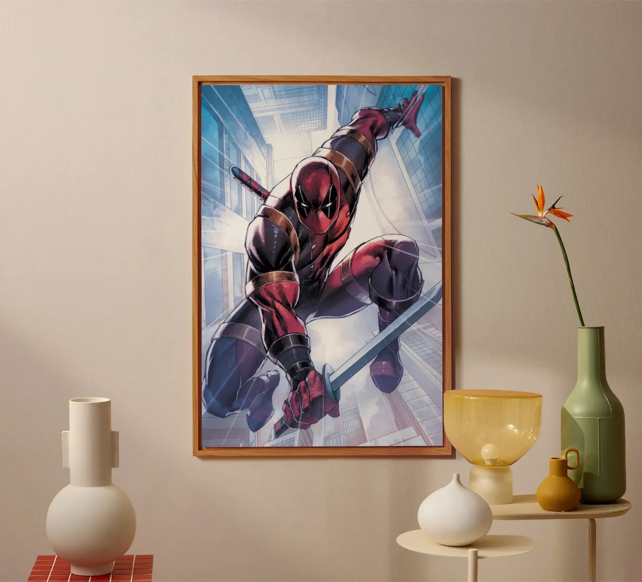 Deadpool - Auf der Jagd aluminio dibond de MARVEL Designs by JUNIQE