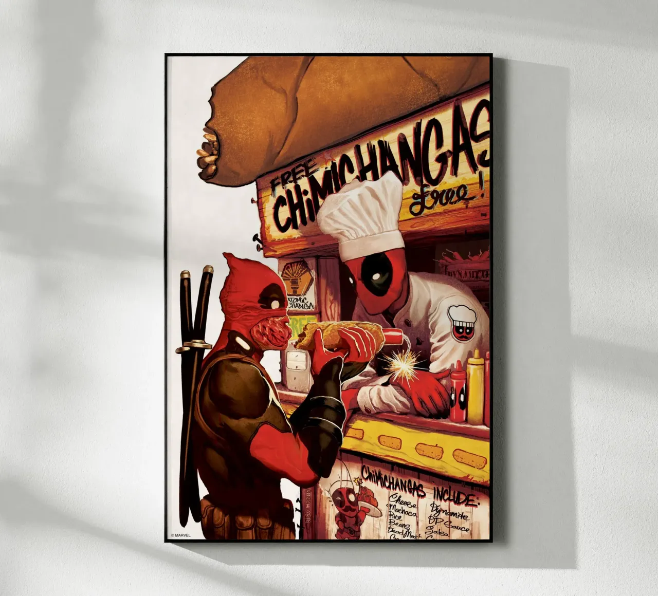 Deadpool – Chimichangas plexiglass da MARVEL Designs by JUNIQE