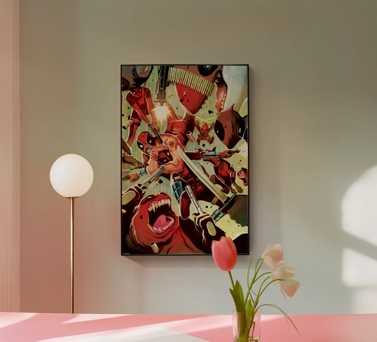 Deadpool – Pures Chaos plexiglass da MARVEL Designs by JUNIQE