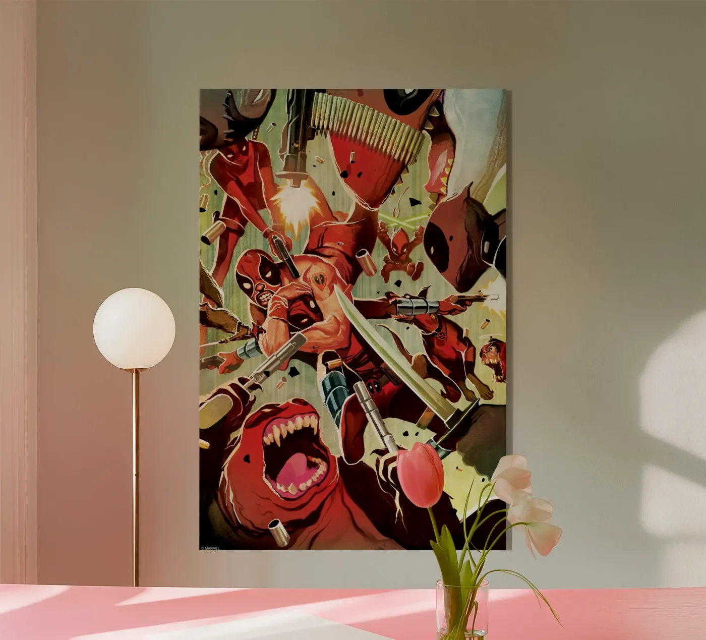 Deadpool – Pures Chaos plexiglass da MARVEL Designs by JUNIQE