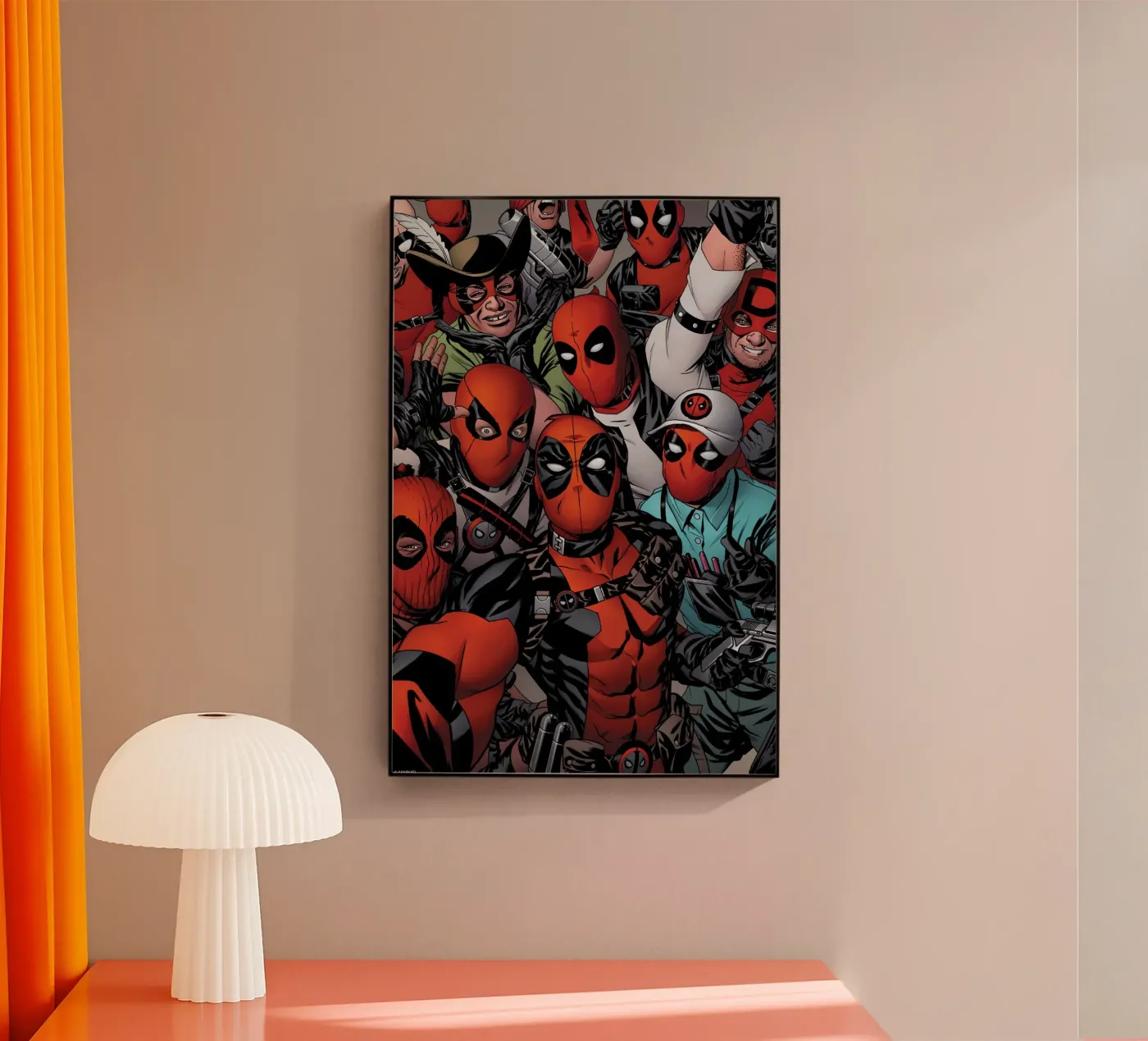 Deadpool-Versammlung Acryl-Glas von MARVEL Designs by JUNIQE