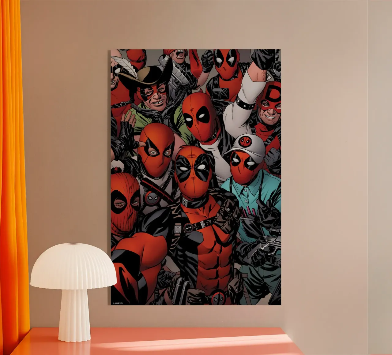 Deadpool-Versammlung plexiglass da MARVEL Designs by JUNIQE