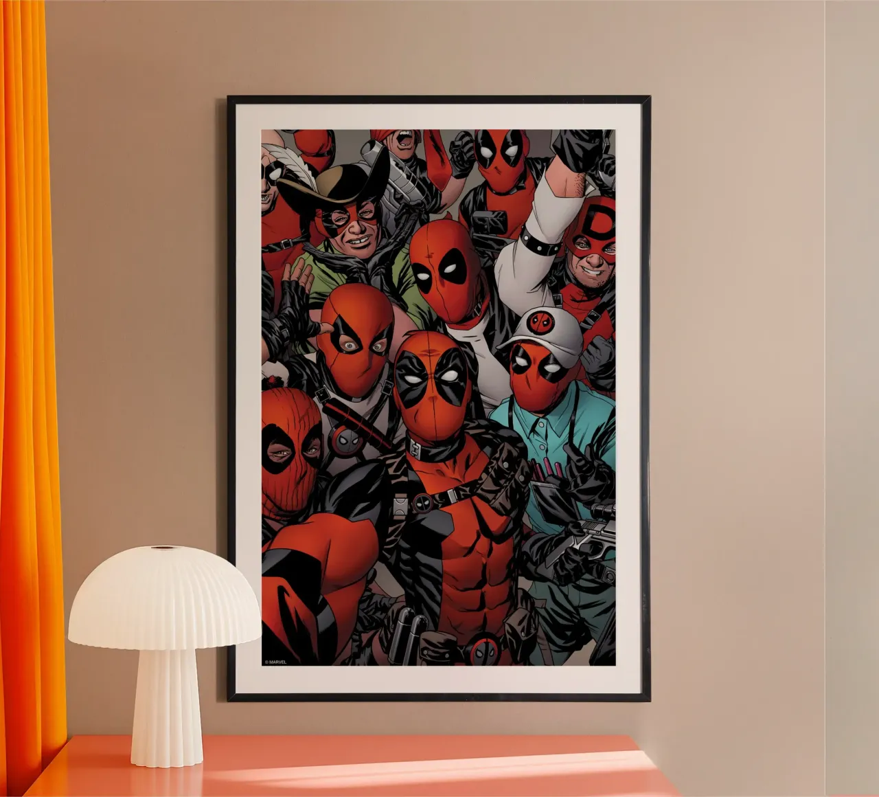 Deadpool-Versammlung carta hahnemühle da MARVEL Designs by JUNIQE