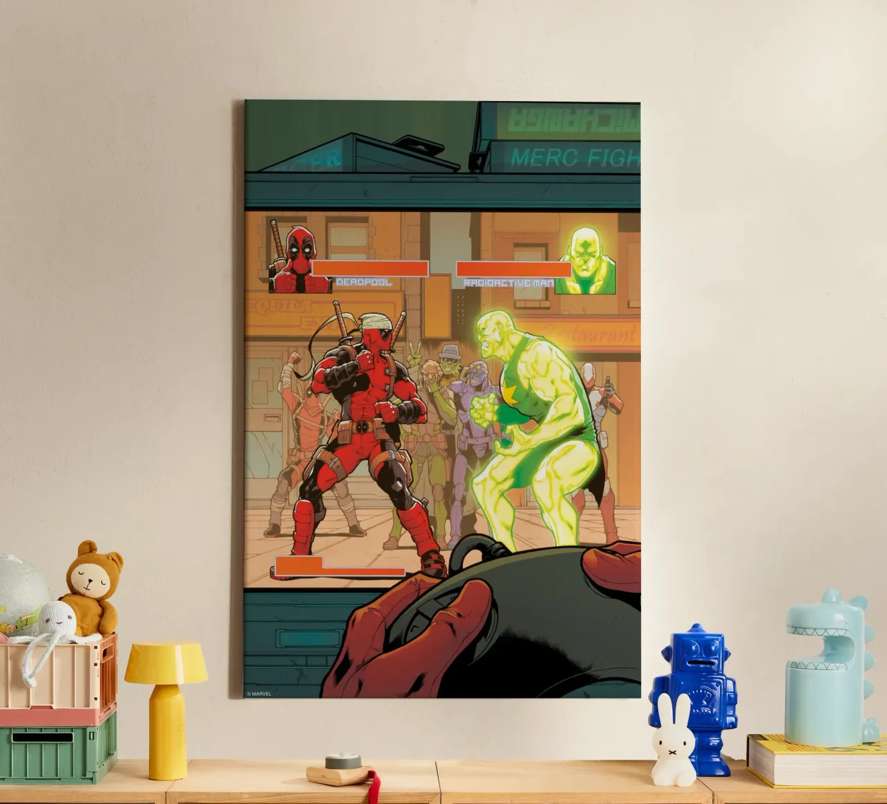 Deadpool – Ultimate Showdown tela da MARVEL Designs by JUNIQE