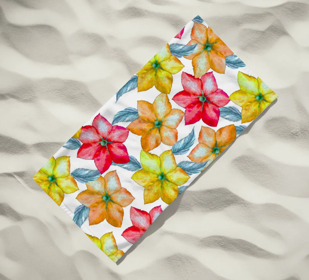 Armonia di fiori tropicali telo mare da berwies design