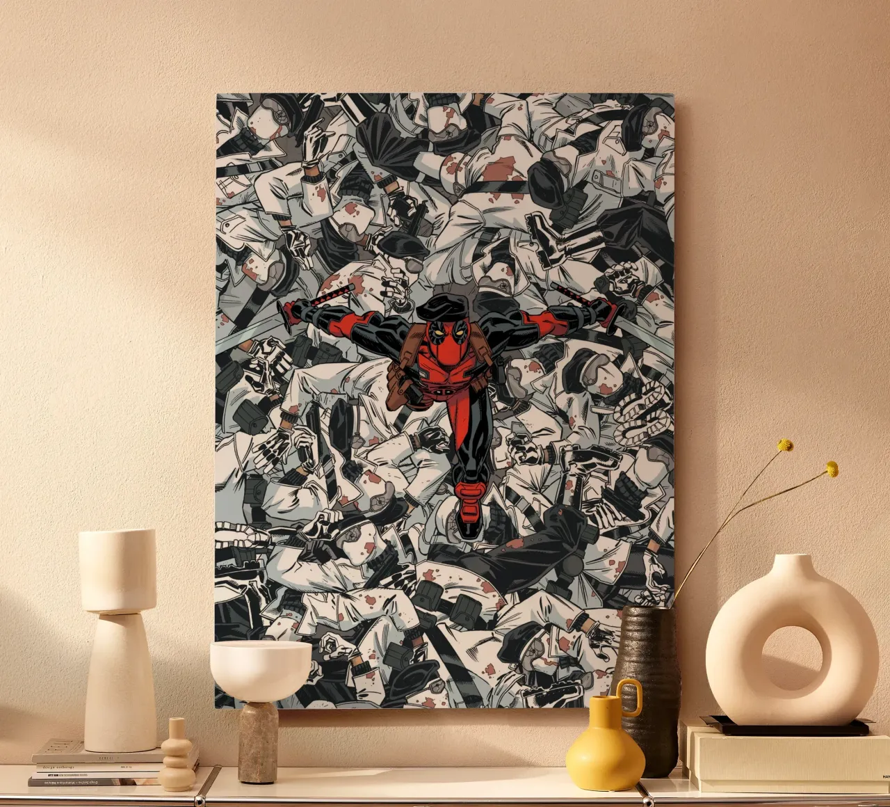 Deadpool – Gemetzel alluminio dibond da MARVEL Designs by JUNIQE