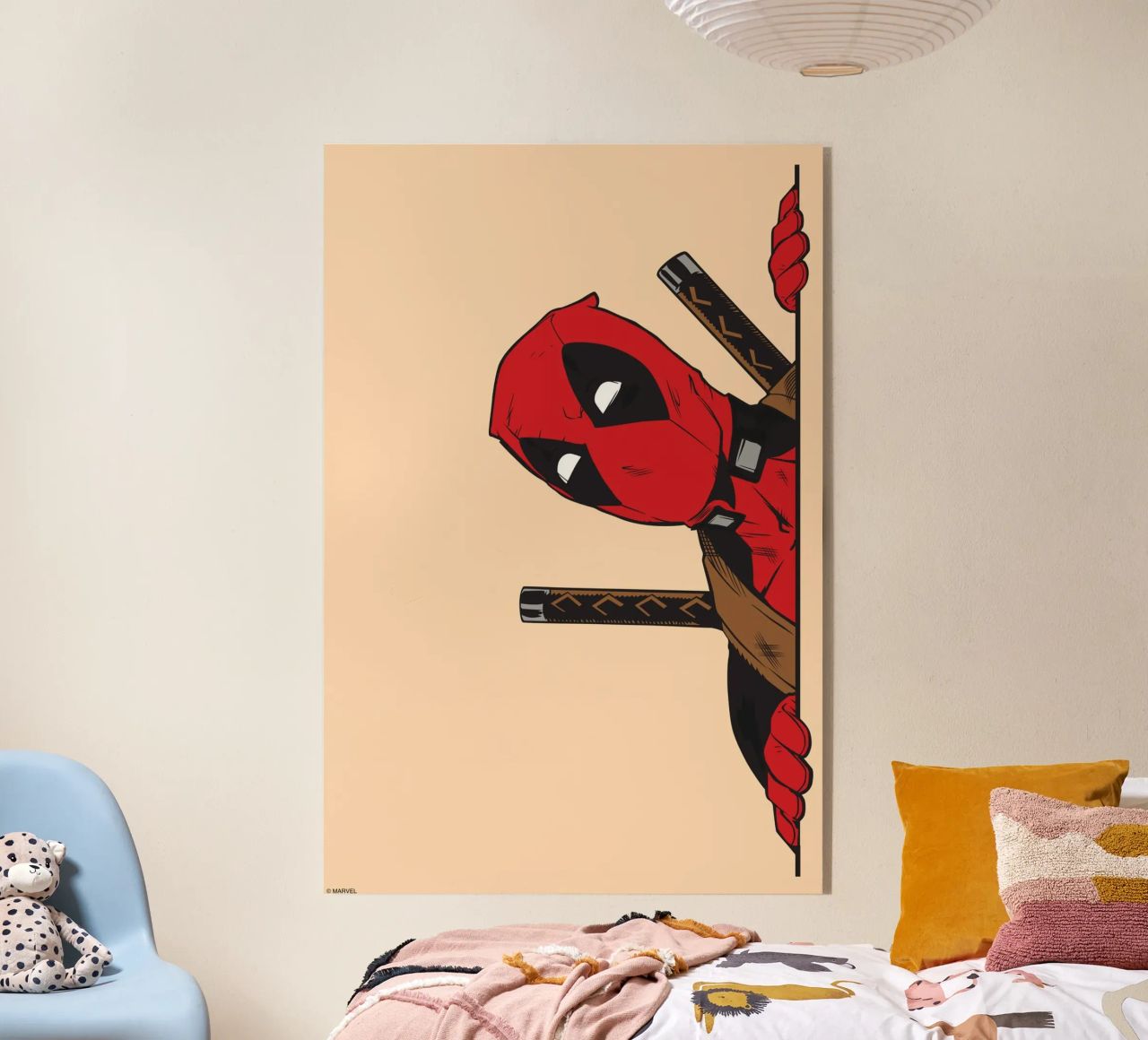 Deadpool: Neugierig wie immer plexiglass da MARVEL Designs by JUNIQE