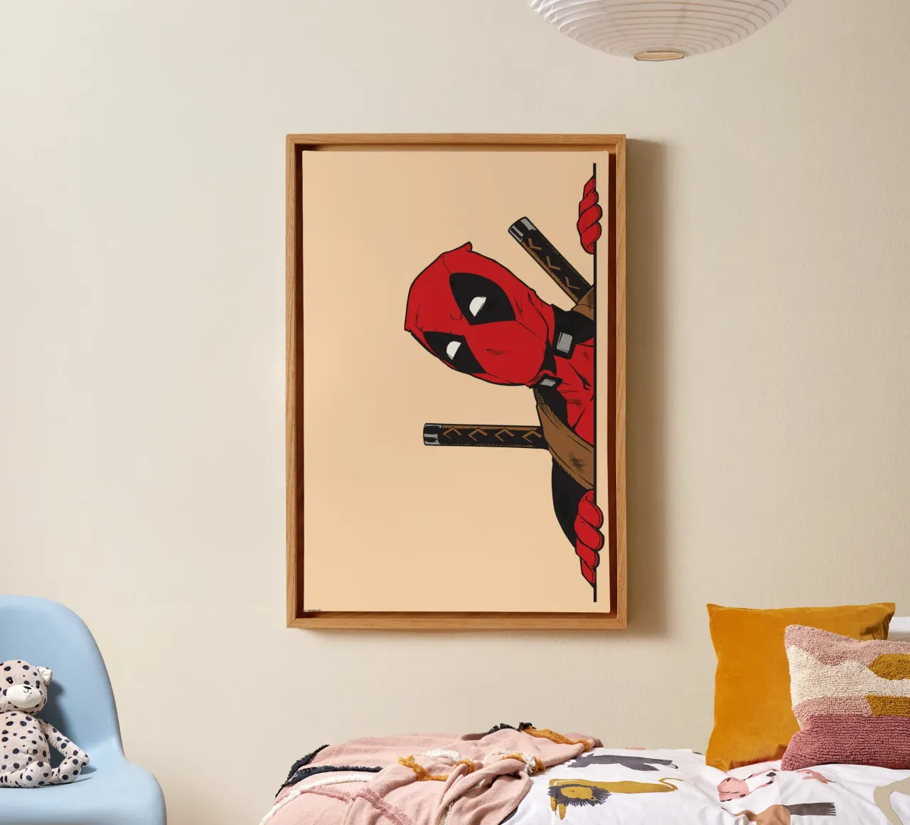 Deadpool: Neugierig wie immer canvas van MARVEL Designs by JUNIQE