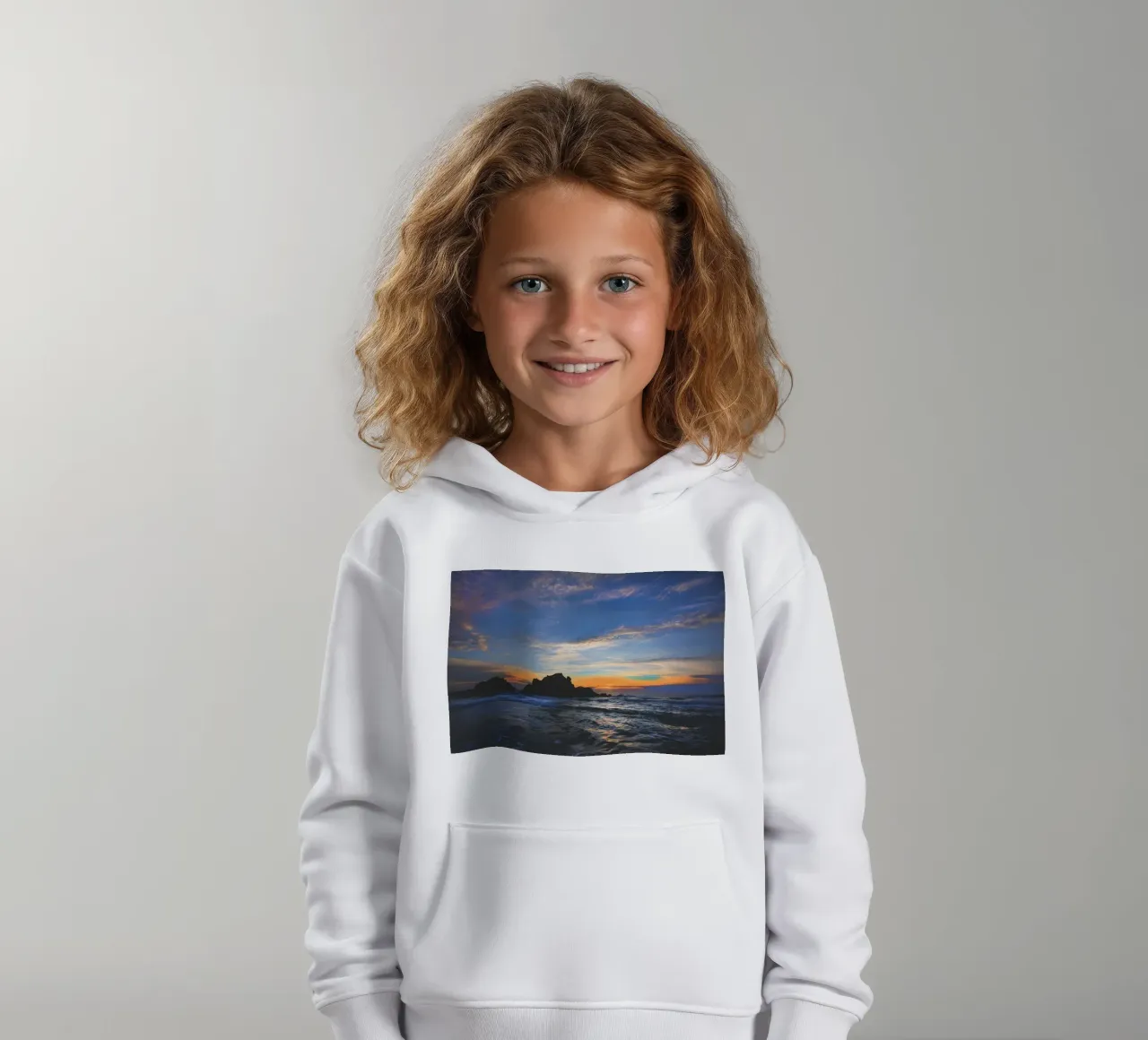 Big Sur Sunset kids hoodie by Dave Hare Photography