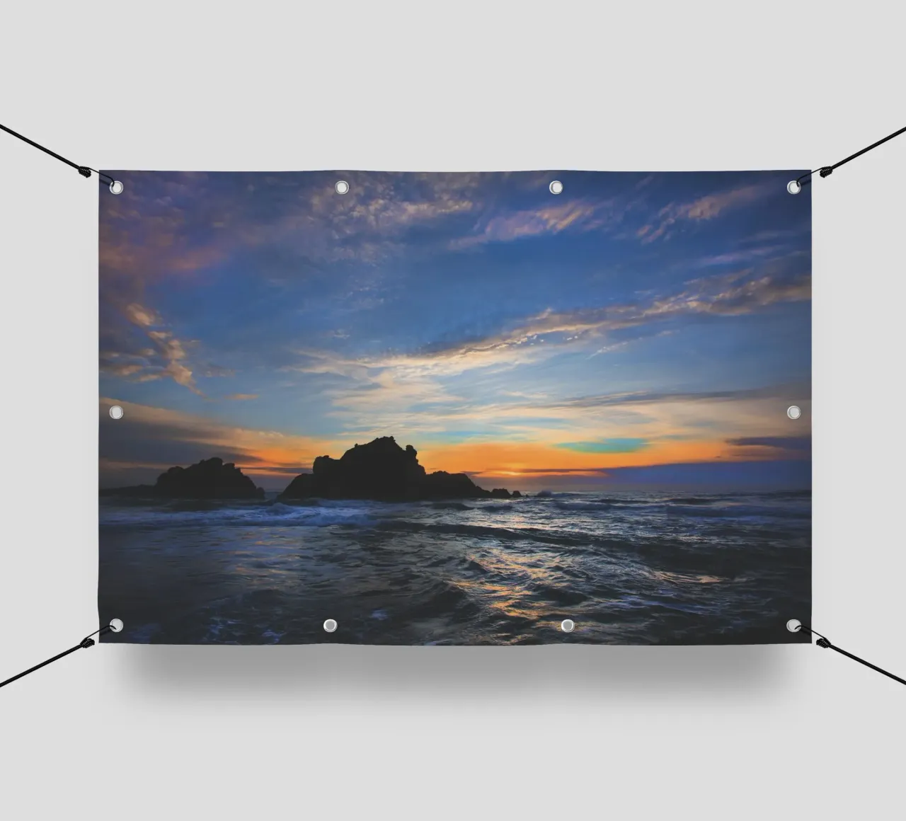 Big Sur Sunset pvc cover by Dave Hare Photography