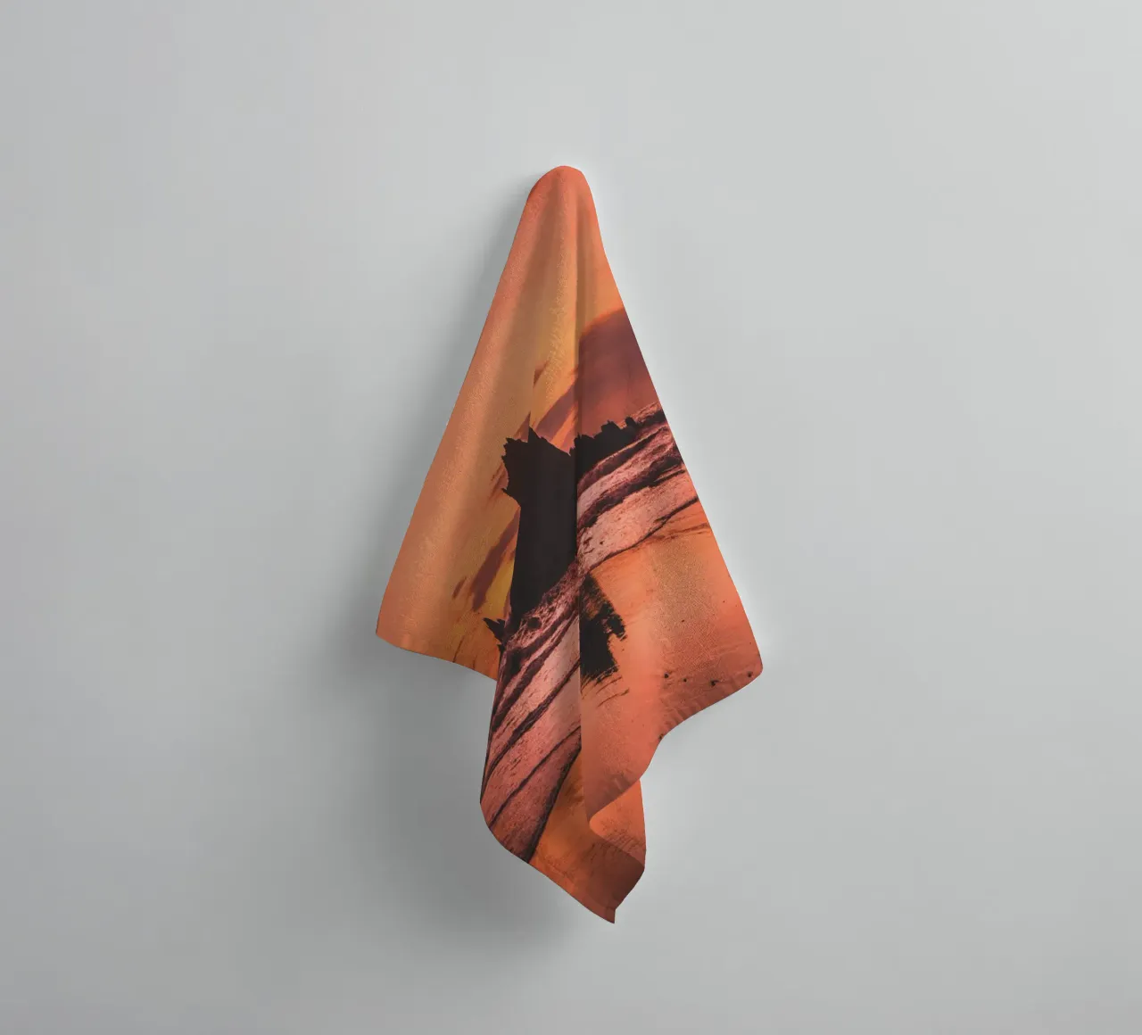 Big Sur Sunset 2 towel by Dave Hare Photography