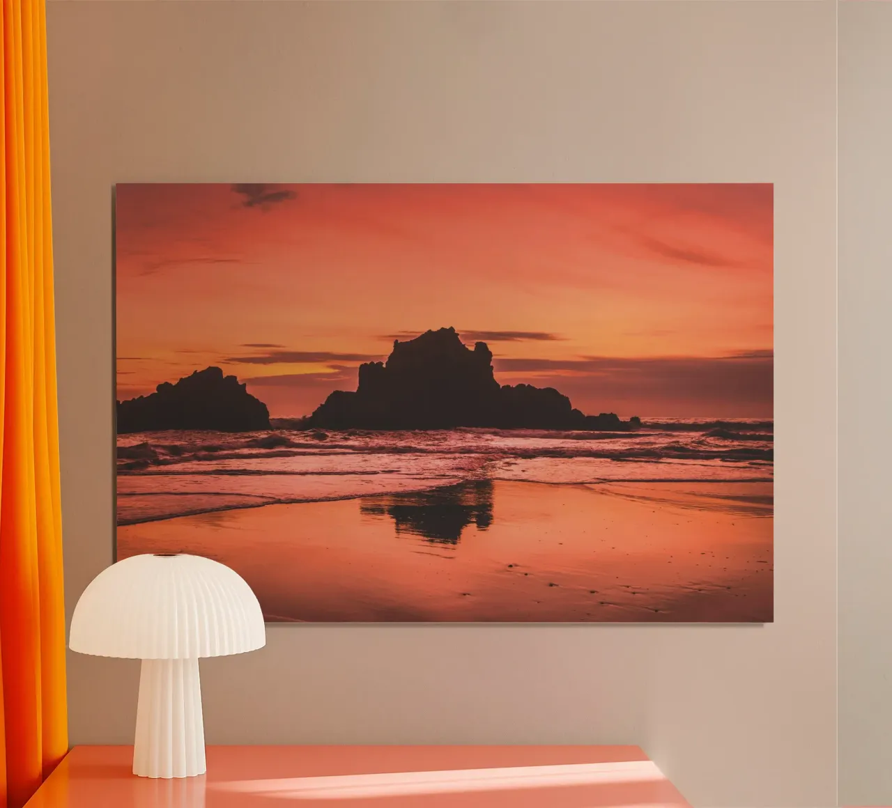 Big Sur Sunset 2 poster con telaio in plastica da Dave Hare Photography