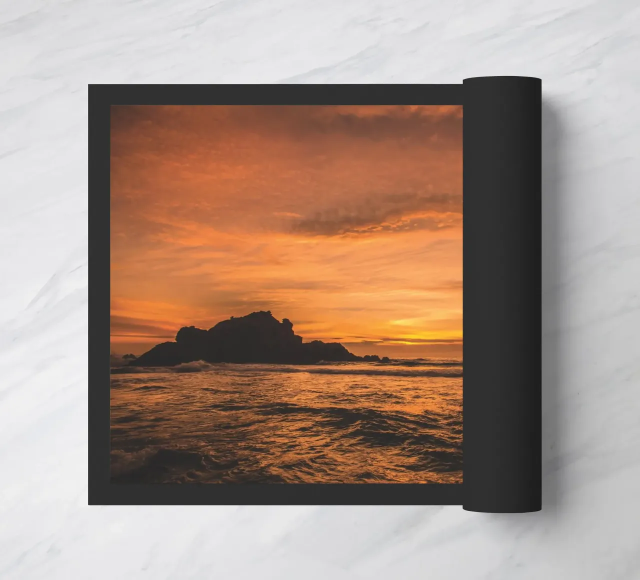 Golden Sunset doormat by Dave Hare Photography