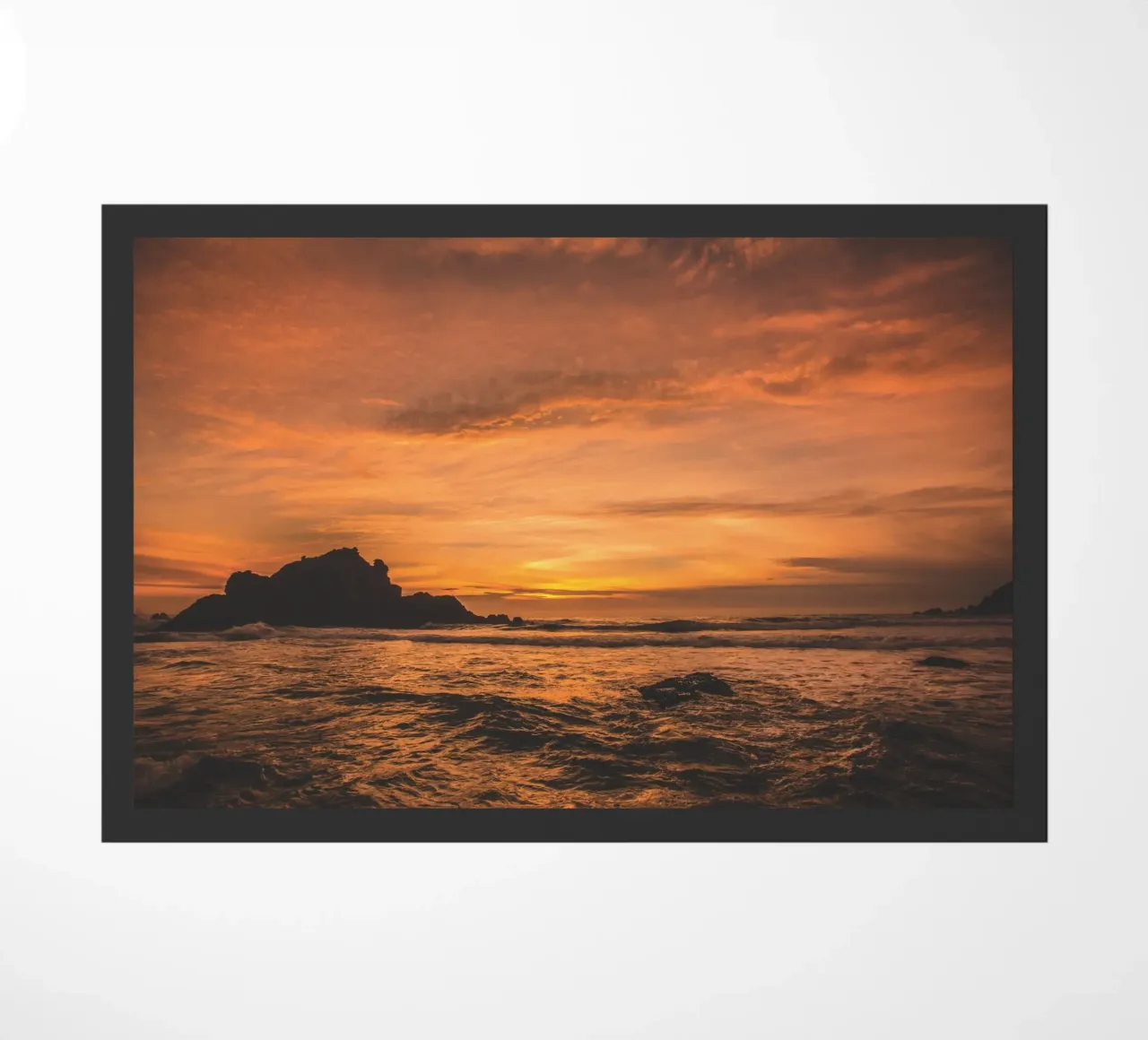 Golden Sunset doormat by Dave Hare Photography