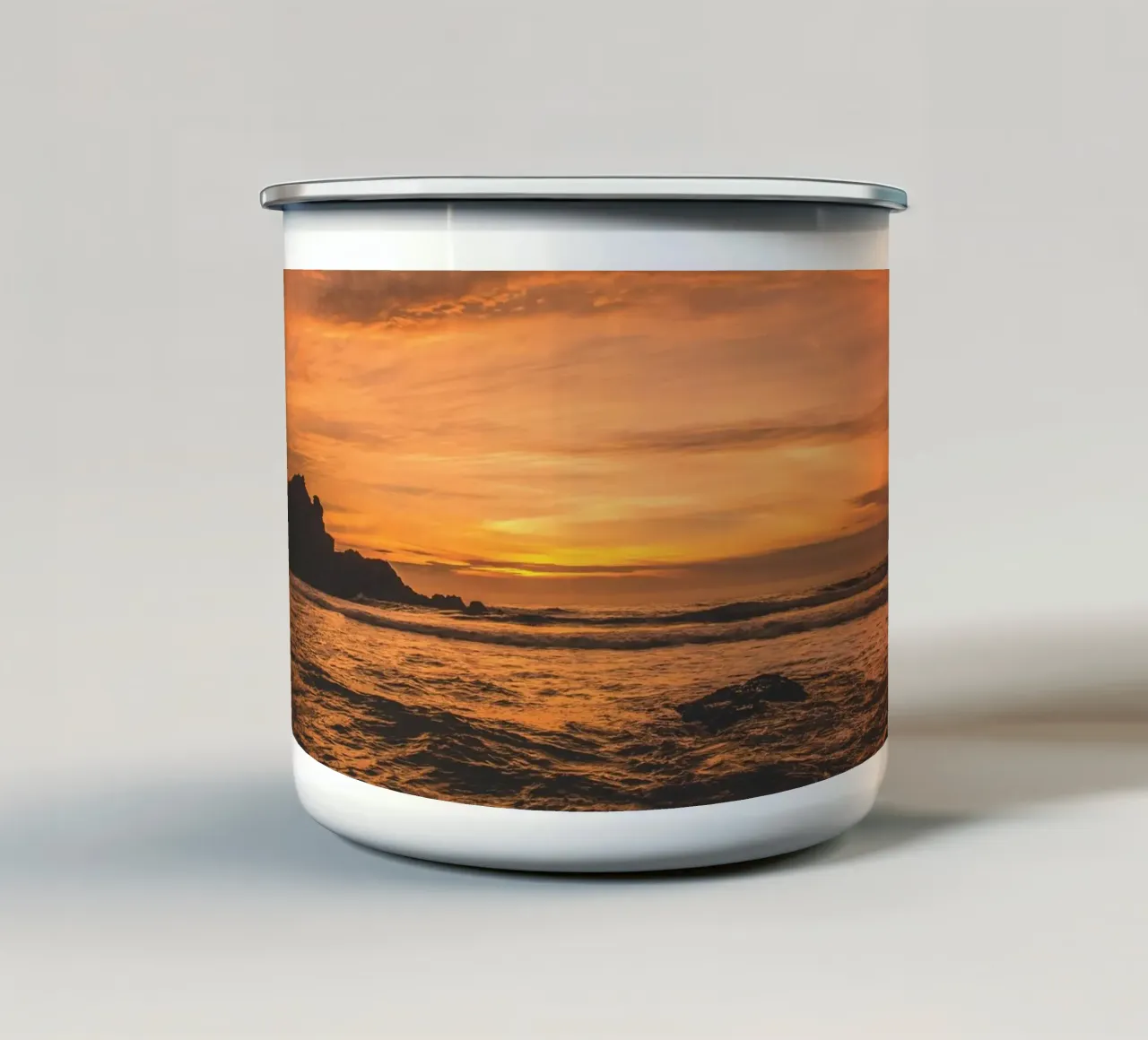 Golden Sunset tazza in smalto da Dave Hare Photography