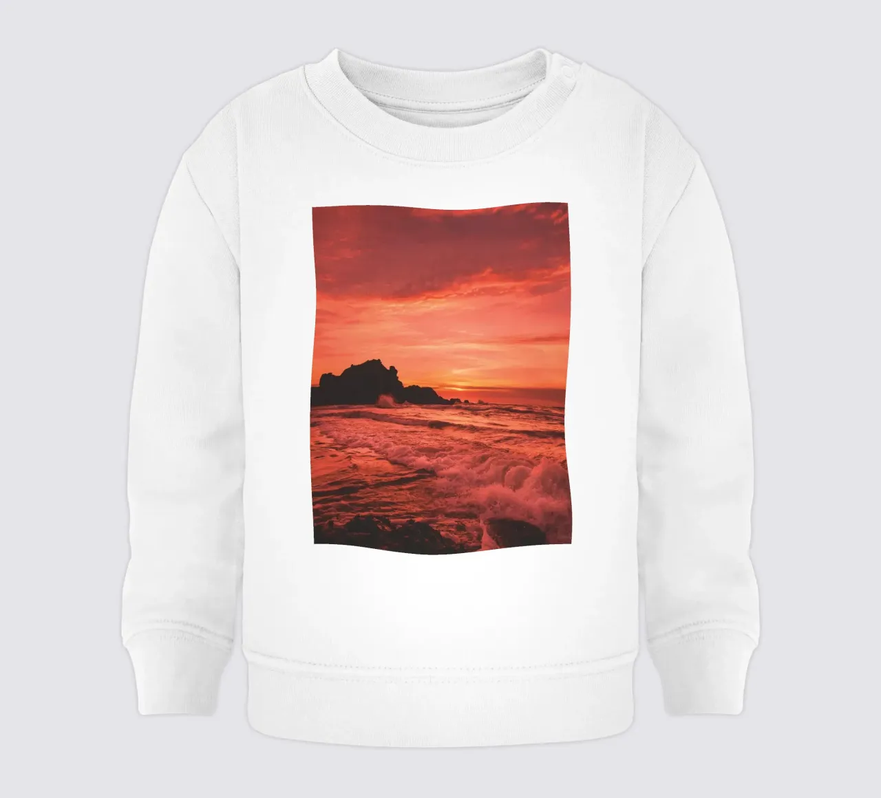 Scarlet Big Sur Sunset felpa neonato da Dave Hare Photography