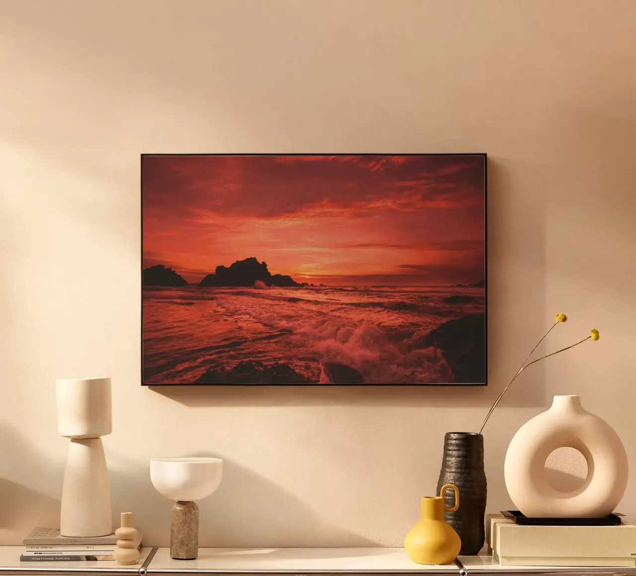 Scarlet Big Sur Sunset alu-dibond by Dave Hare Photography