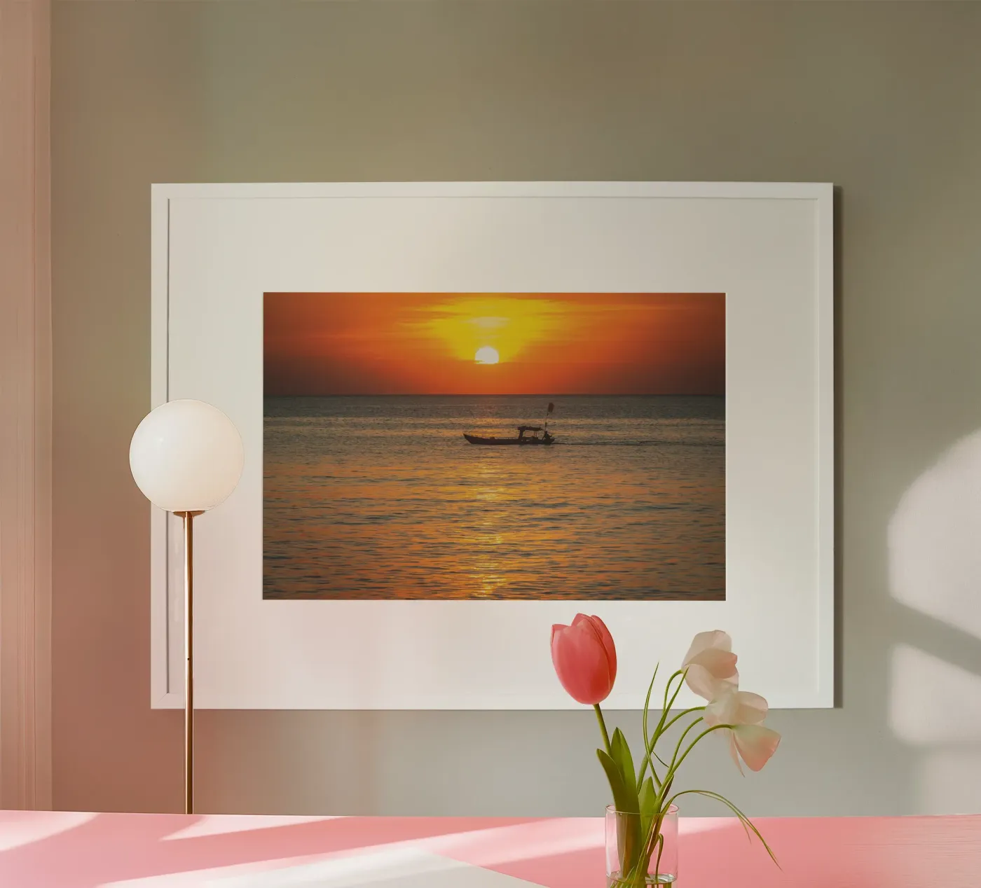 Sunset Boat poster da Dave Hare Photography