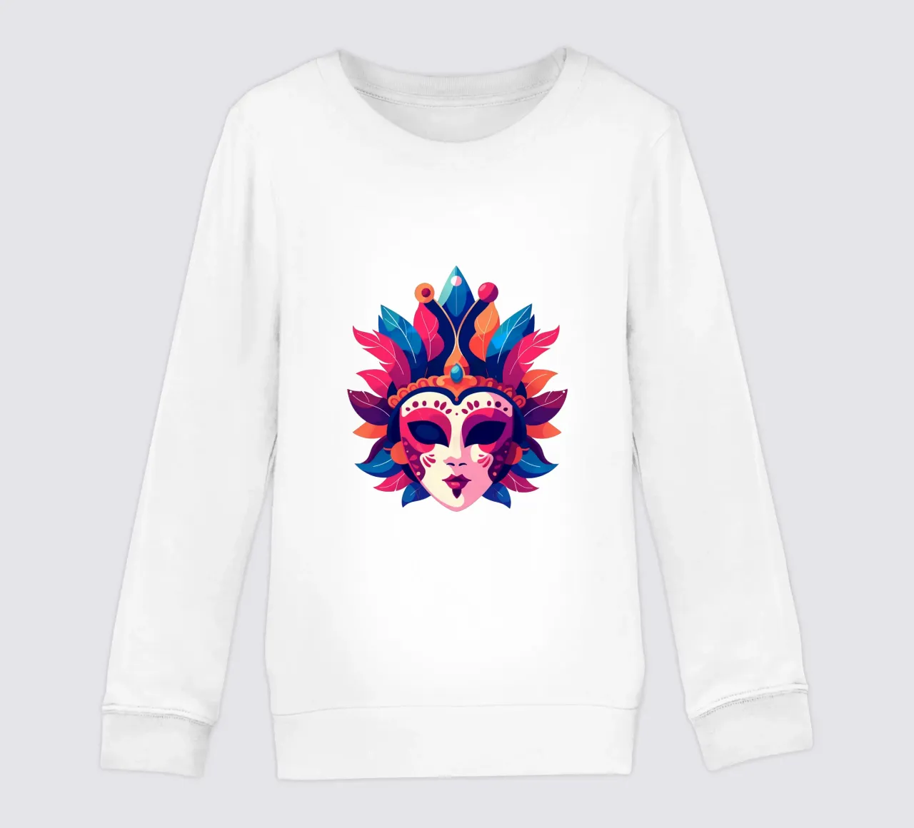 Maschera piumata colorata Trending Now felpa bambino da Urban Life