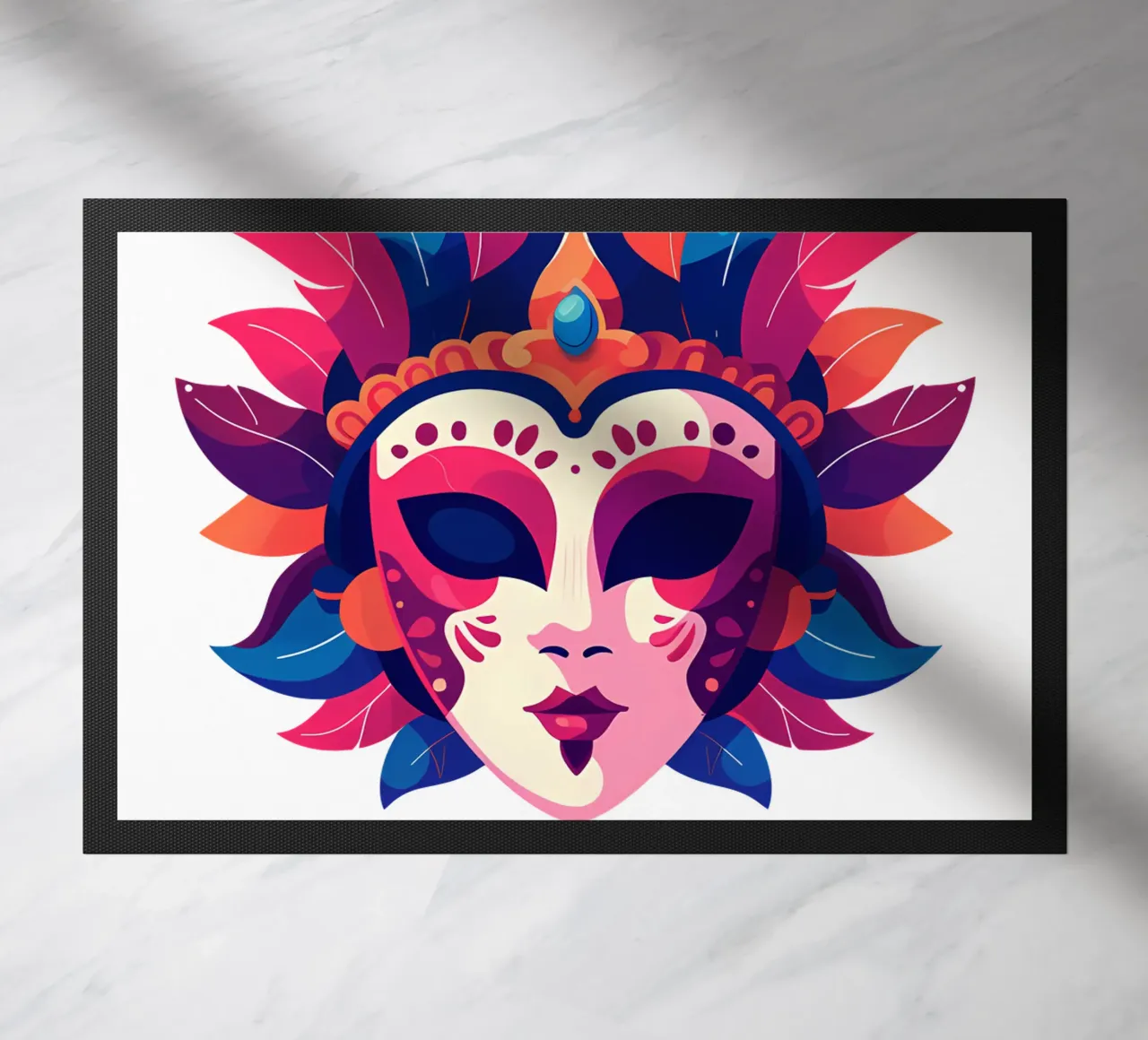 Maschera piumata colorata Trending Now zerbino da Urban Life