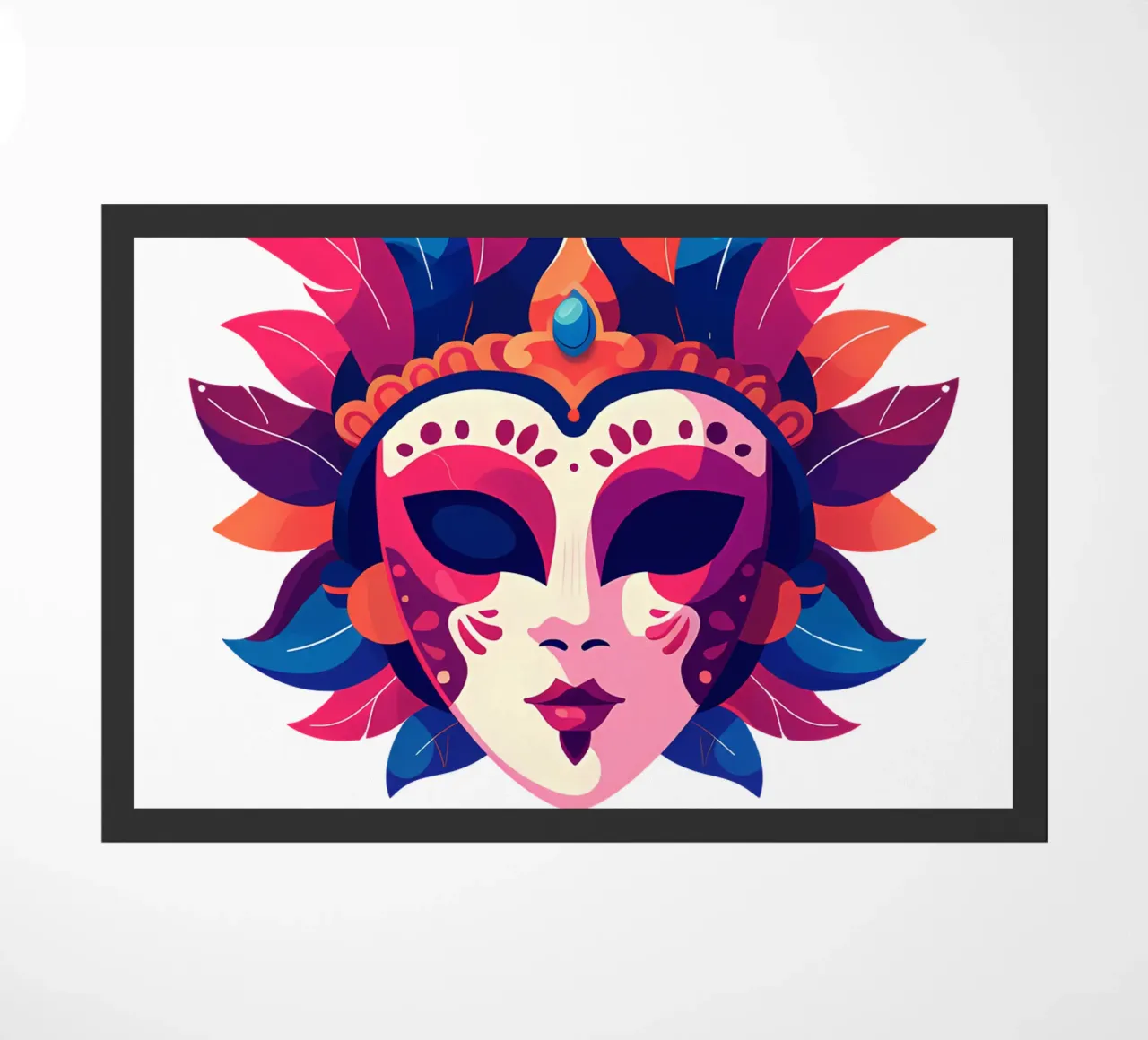 Maschera piumata colorata Trending Now zerbino da Urban Life