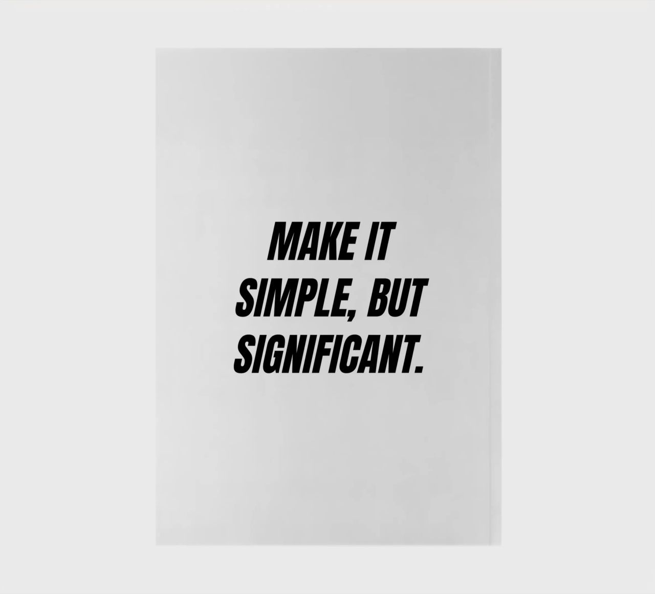Make it simple but significant quote notebook by Paigaam Studio