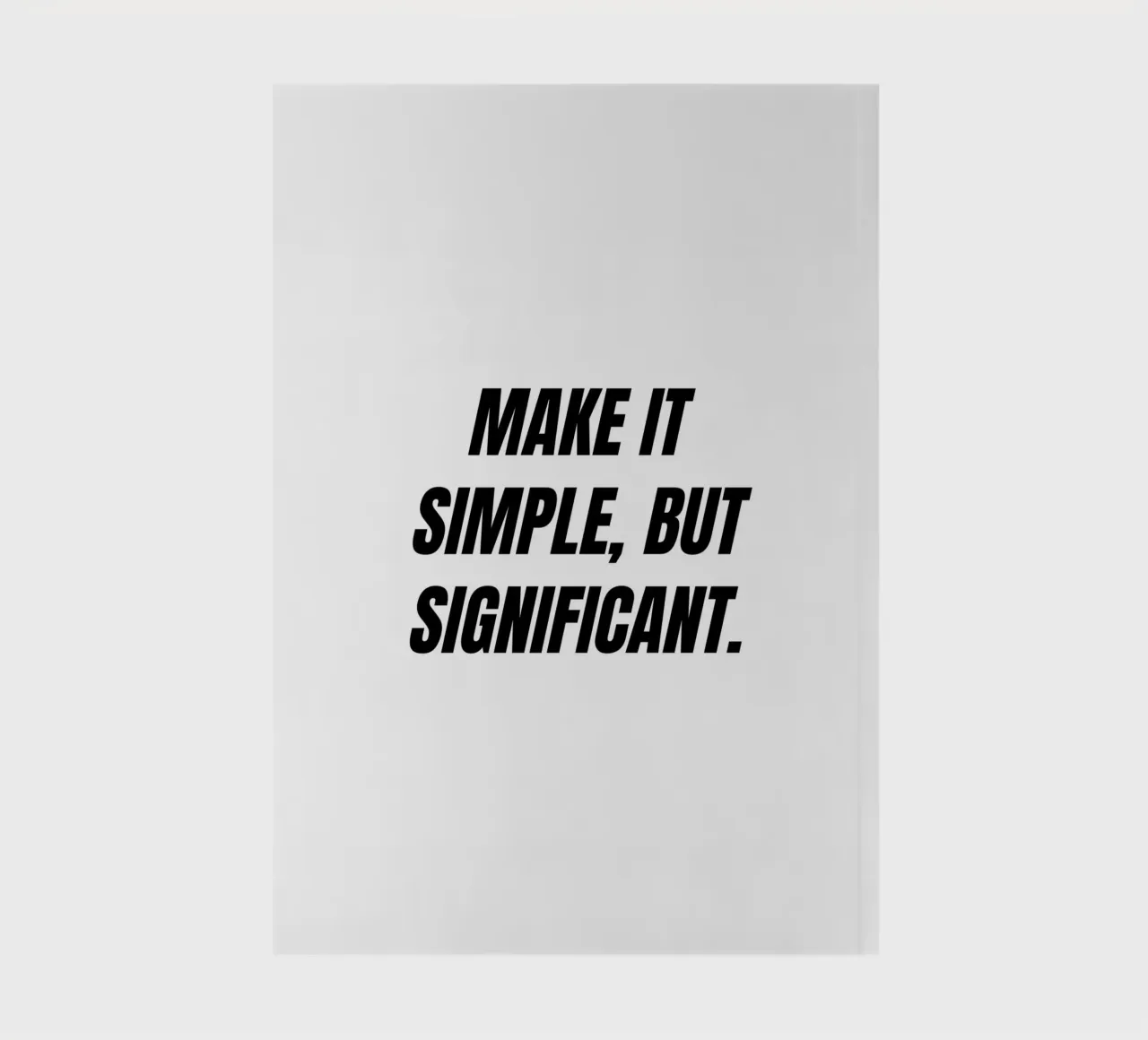 Une citation simple mais significative carnet de notes de Paigaam Studio