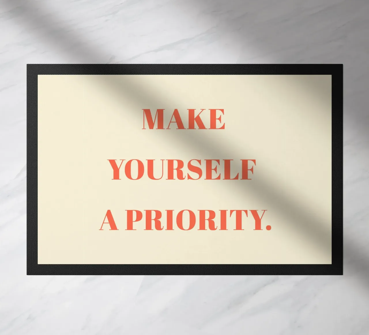 Make yourself a priority quote doormat by Paigaam Studio