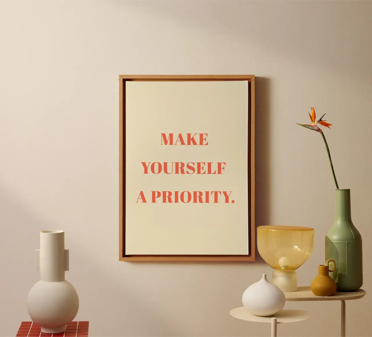 Faites de vous une priorité toile de Paigaam Studio