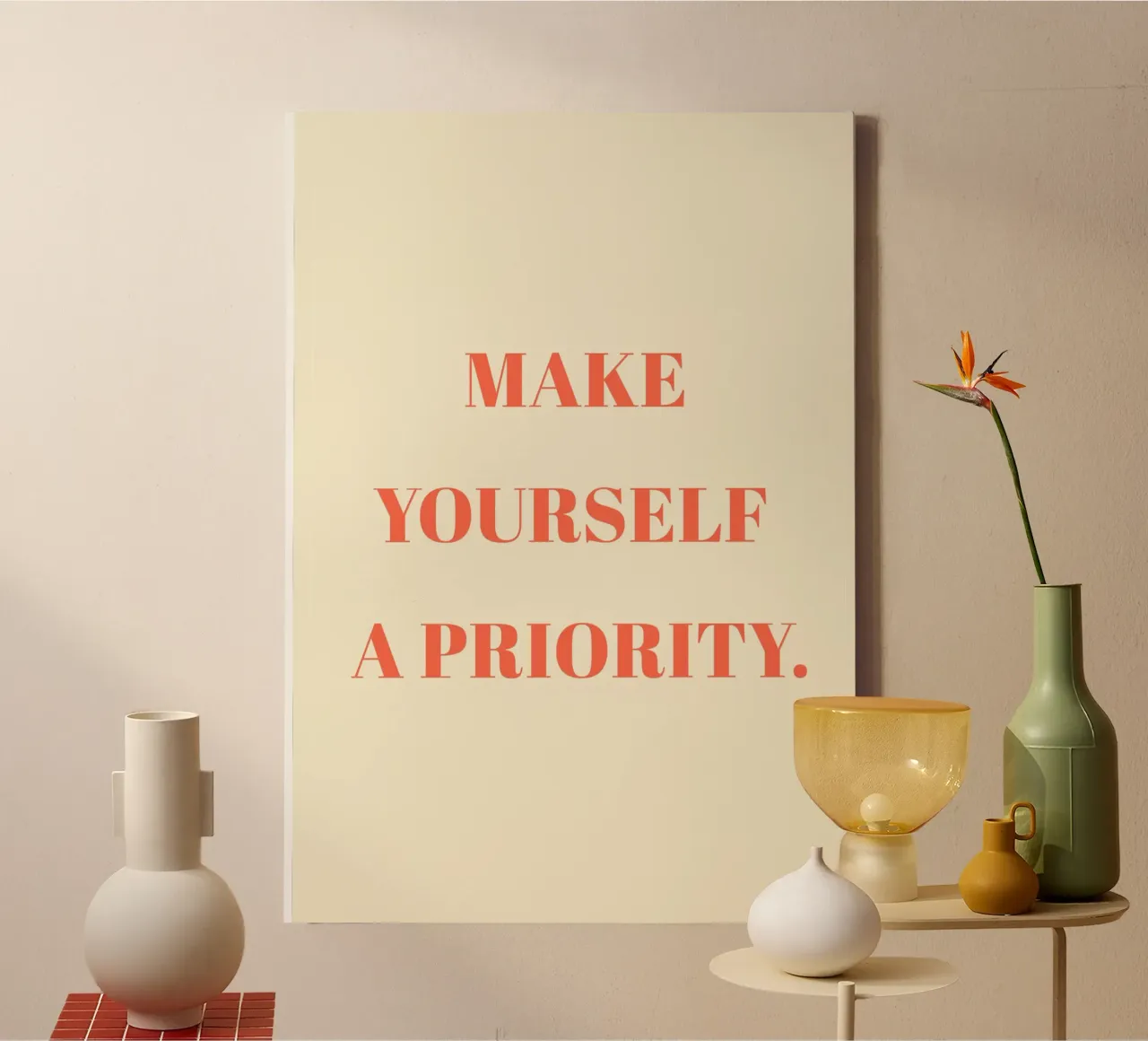 Faites de vous une priorité toile de Paigaam Studio