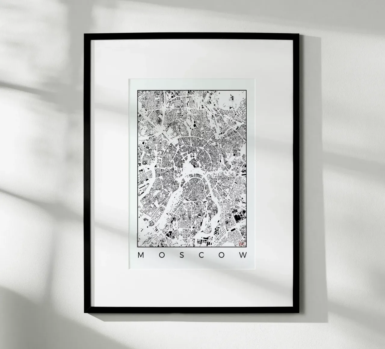 Moscow Map Schwarzplan poster da Hubert Roguski