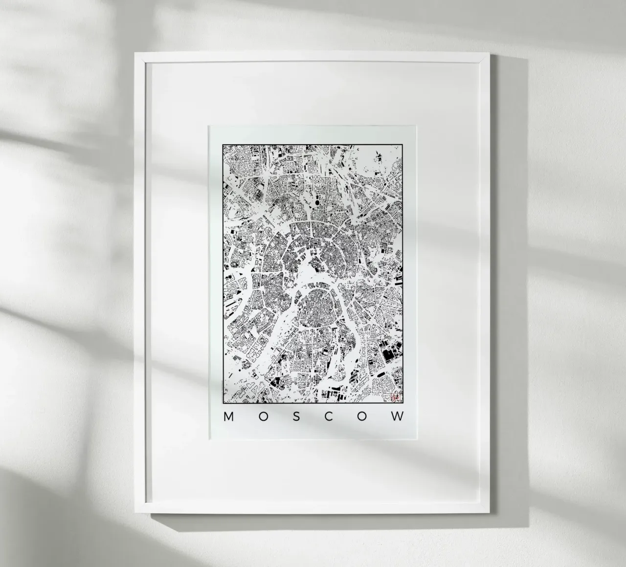 Moscow Map Schwarzplan poster da Hubert Roguski