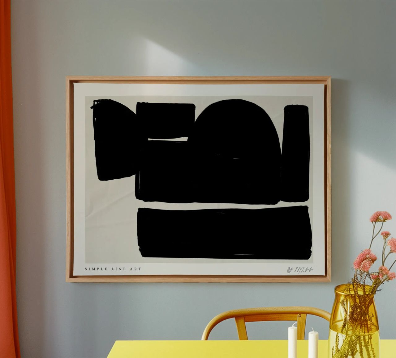 Simple Art Line No 36 Leinwand von treechild