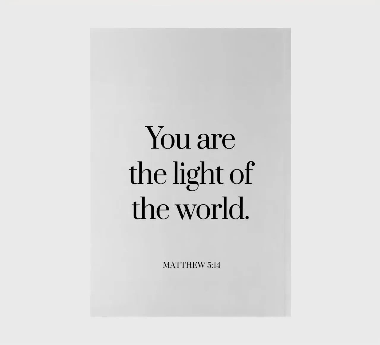 You are the light of the world quote notebook by Paigaam Studio