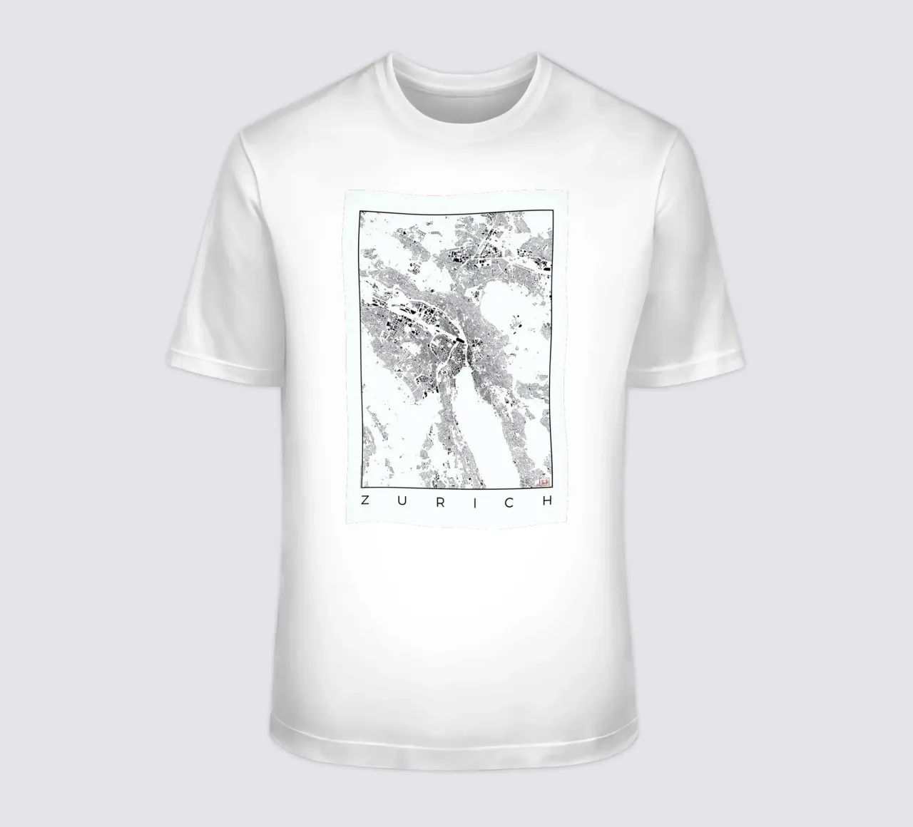 Zurich Map Schwarzplan t-shirt da Hubert Roguski