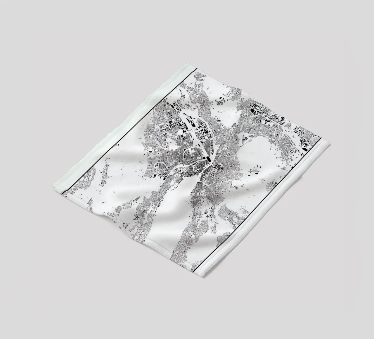 Zurich Map Schwarzplan coperta in pile da Hubert Roguski