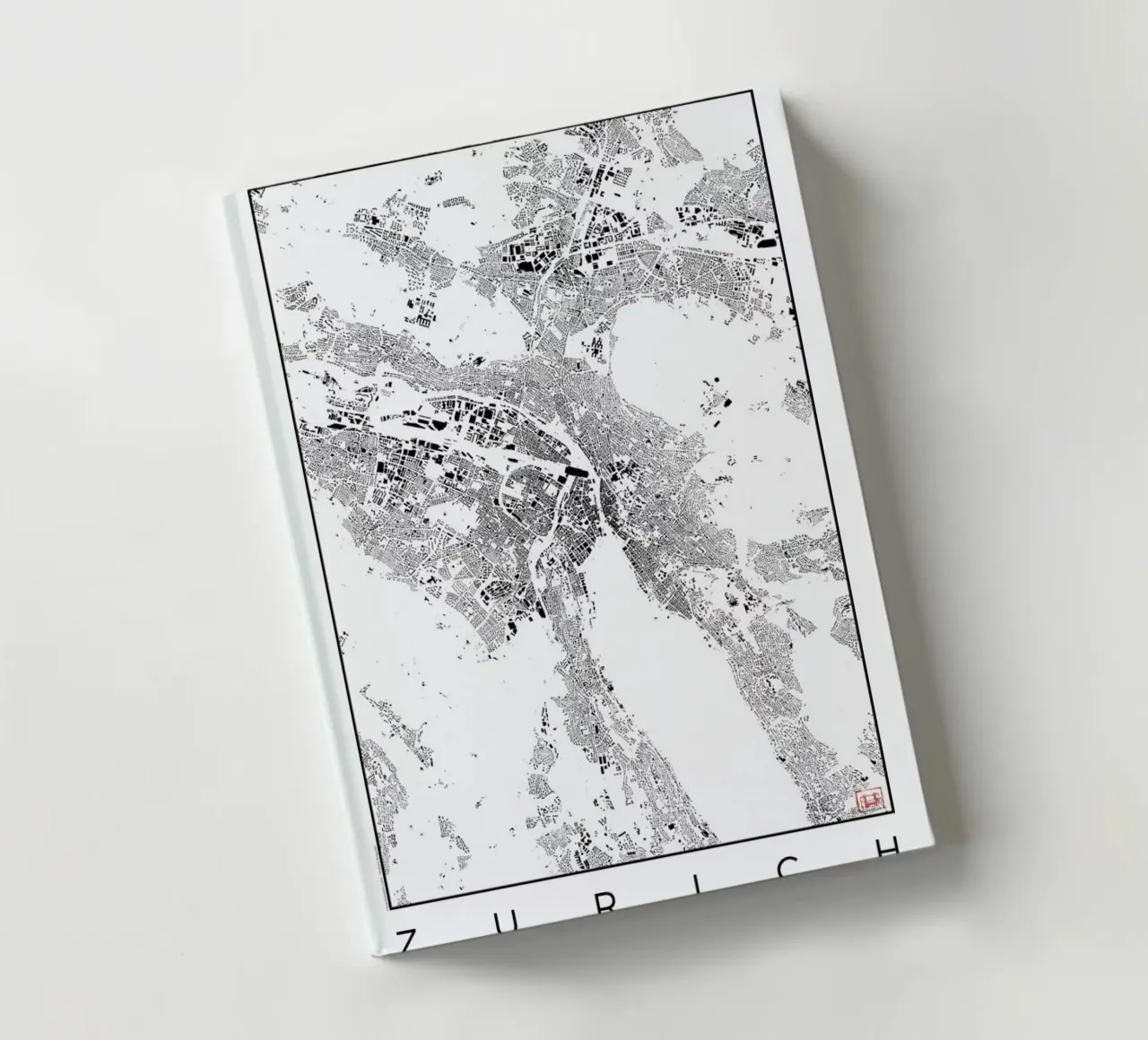 Zurich Map Schwarzplan notebook by Hubert Roguski