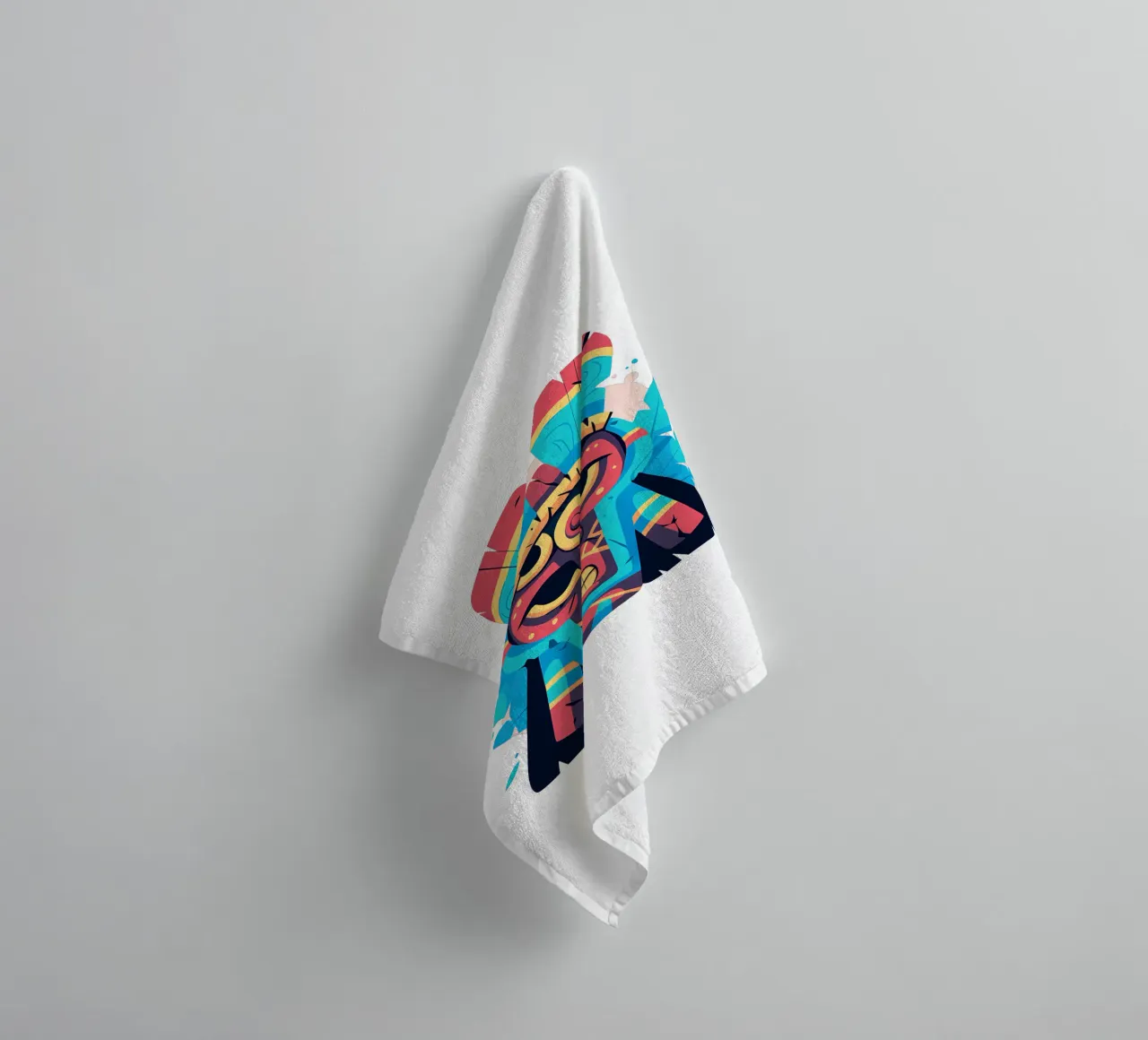 Colorful Tribal Art Mask Trending Now towel by Urban Life