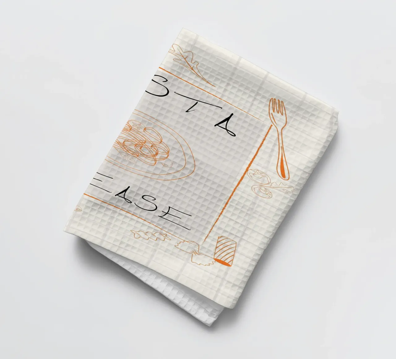 Pasta Please tea towel by treechild