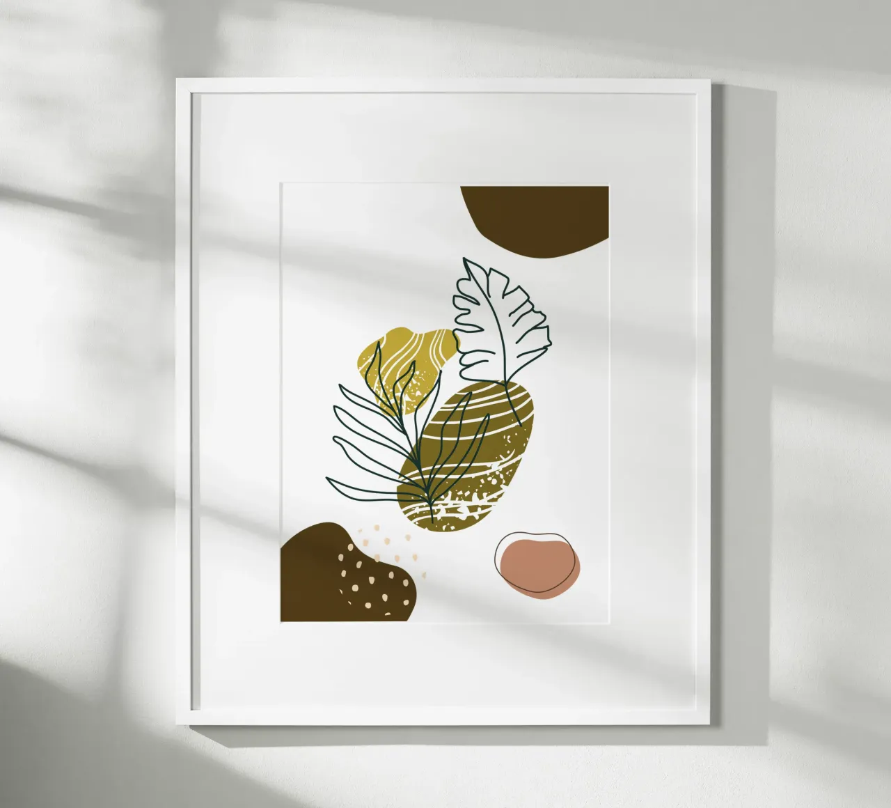 Fiori estetici moderni e minimalisti poster con telaio in plastica da YSV MINIMALIST