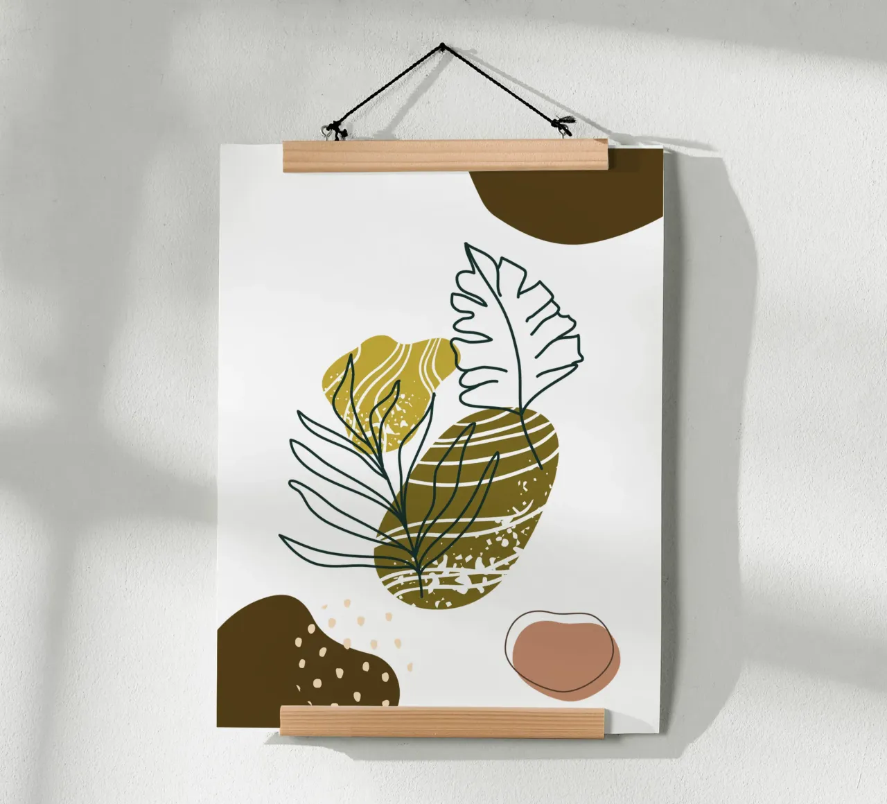 Fiori estetici moderni e minimalisti poster con telaio in plastica da YSV MINIMALIST
