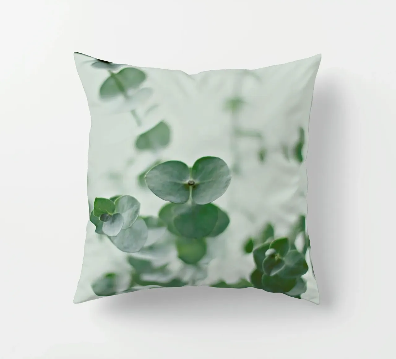 Eucalyptus Green 2 decorative cushion by Monika Strigel