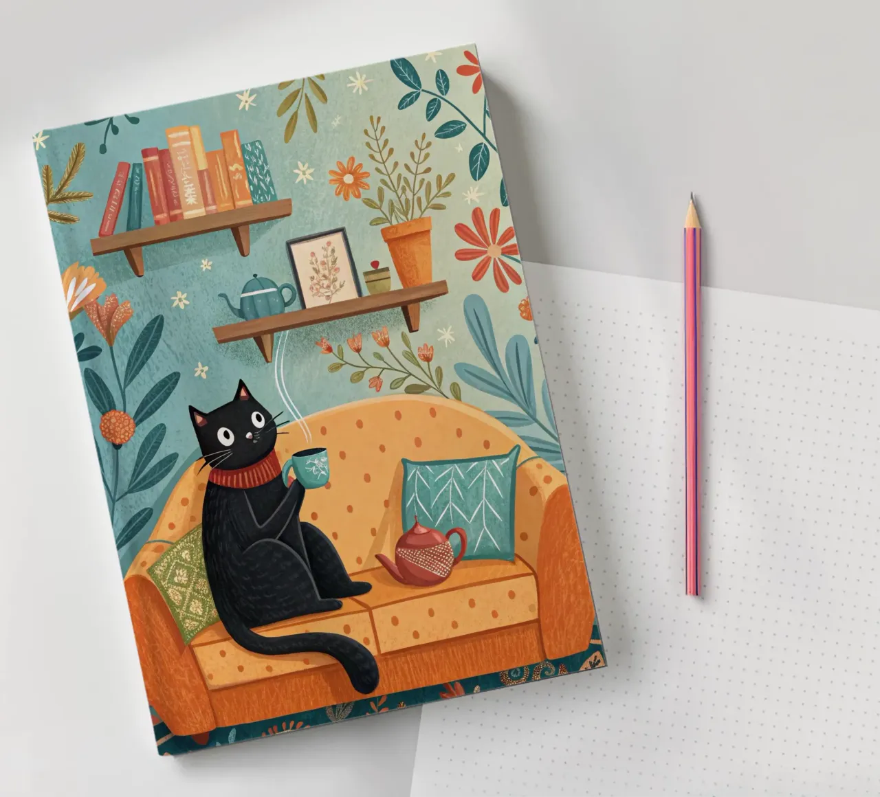 Cat On The Couch notebook by logic
