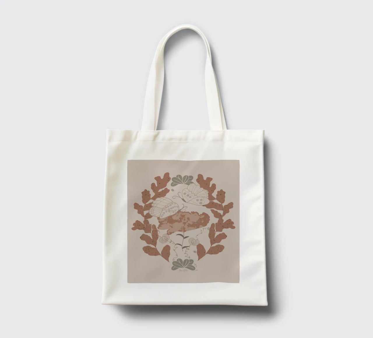 Hovering over a nectar borsa in juta da Mandalla Pattern