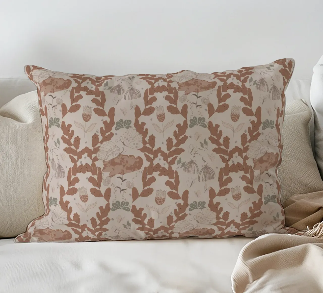 Hovering over a nectar coussin de Mandalla Pattern