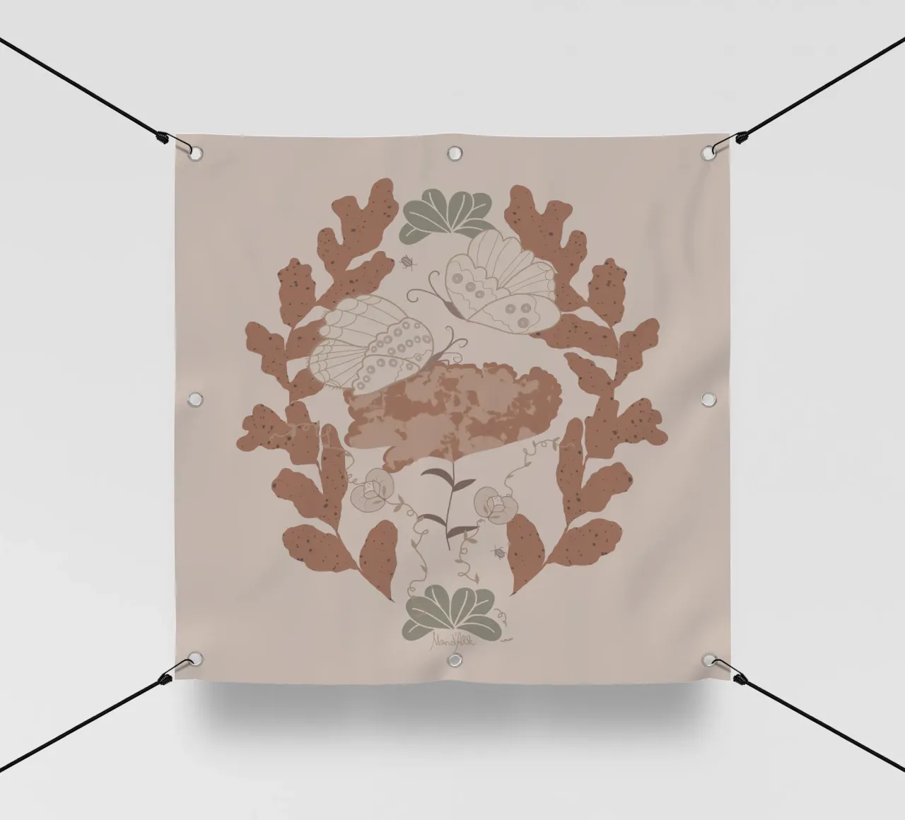 Hovering over a nectar telo in pvc da Mandalla Pattern