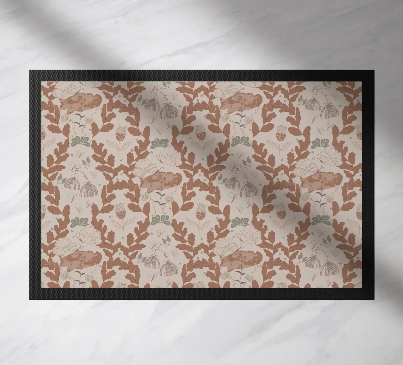 Hovering over a nectar doormat by Mandalla Pattern